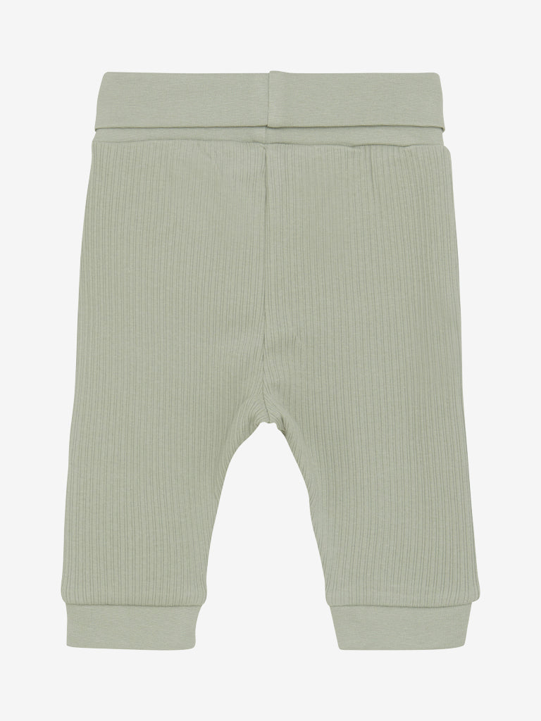 Ribbad grön babybyxa