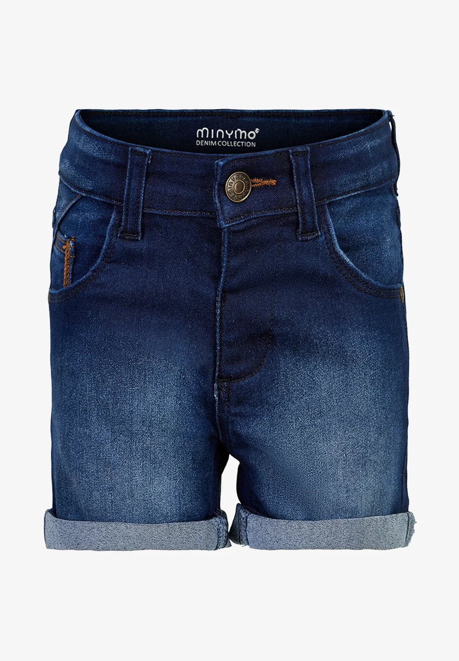 Jeansshorts med uppvik