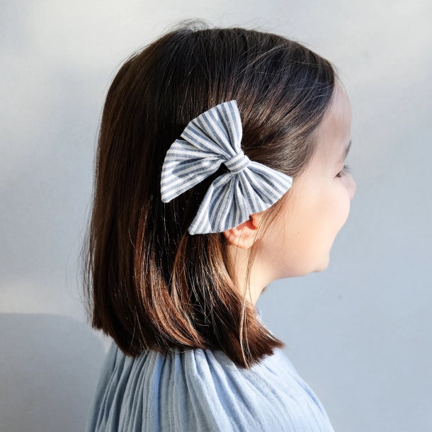 Hårclip bow seaside stripe