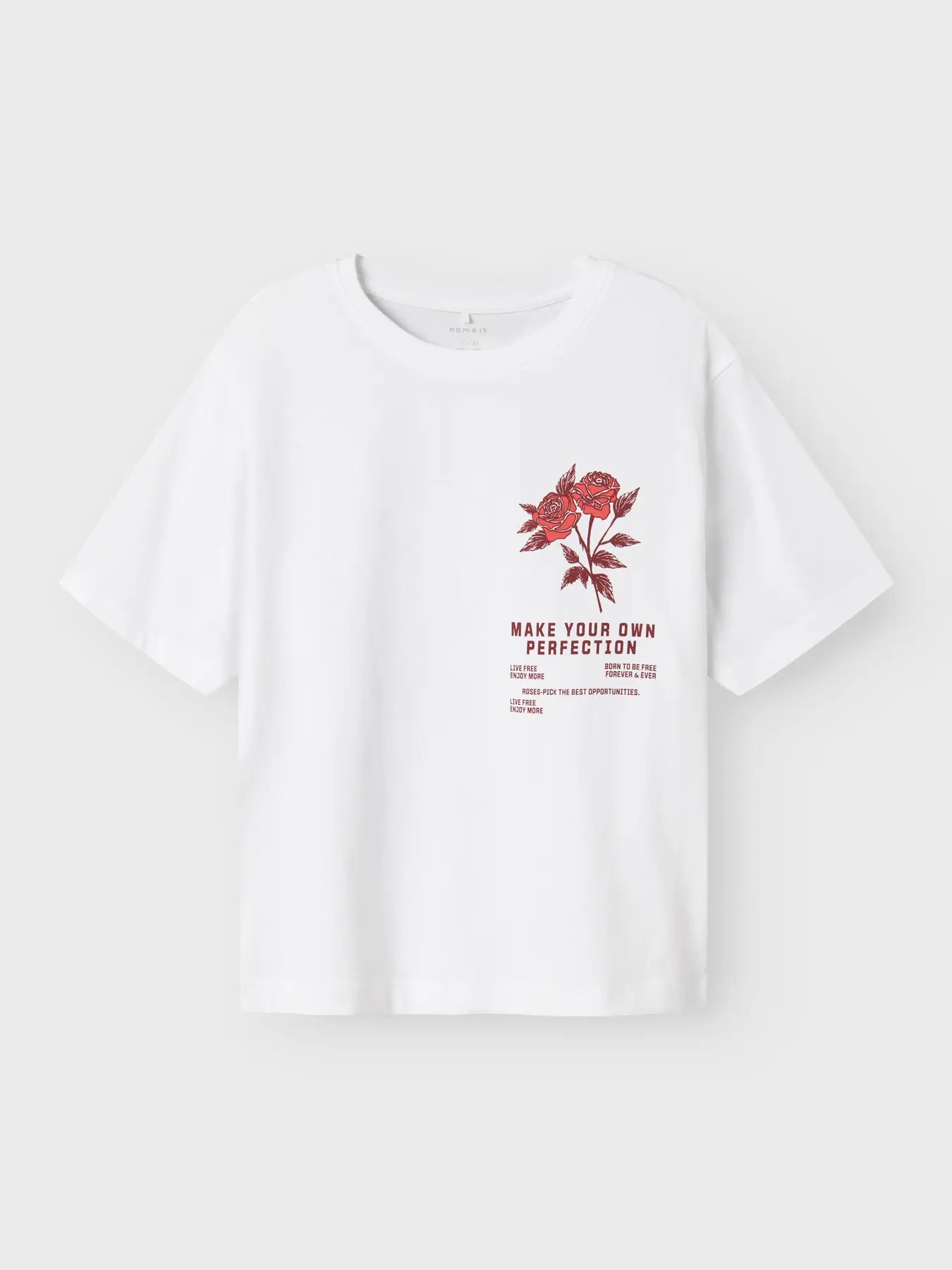 T-shirt med backprint röd