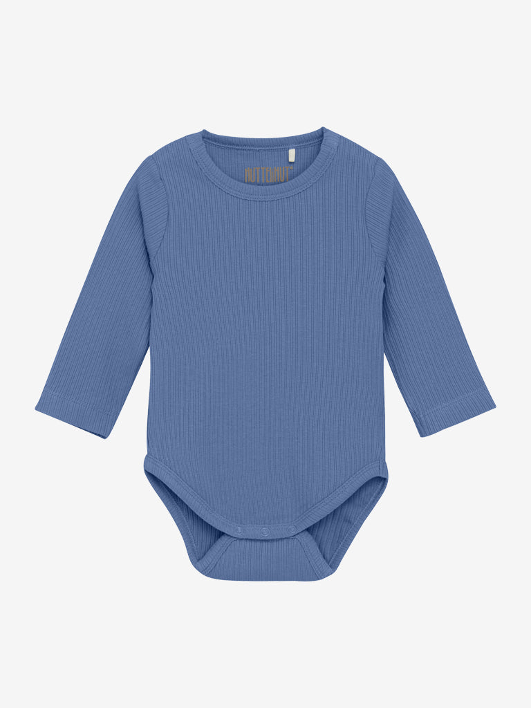 Ribbad body blå