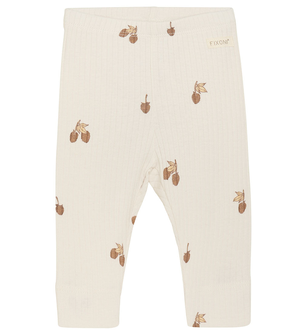 Leggings vita med hallon