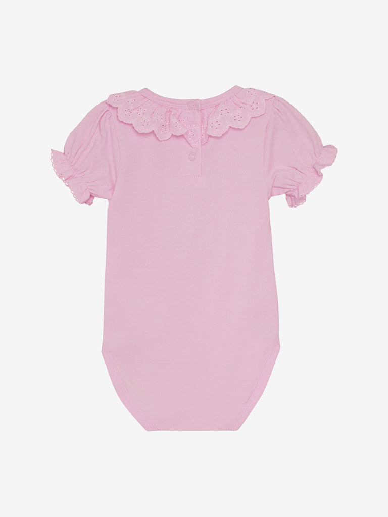 Rosa body med volang