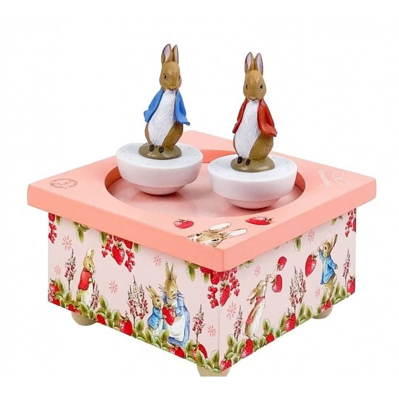 Dansande speldosa Pelle kanin röd