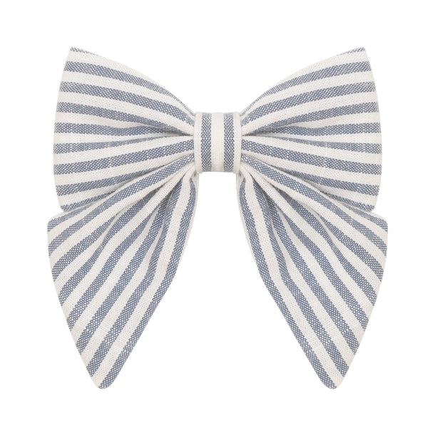 Hårclip bow seaside stripe