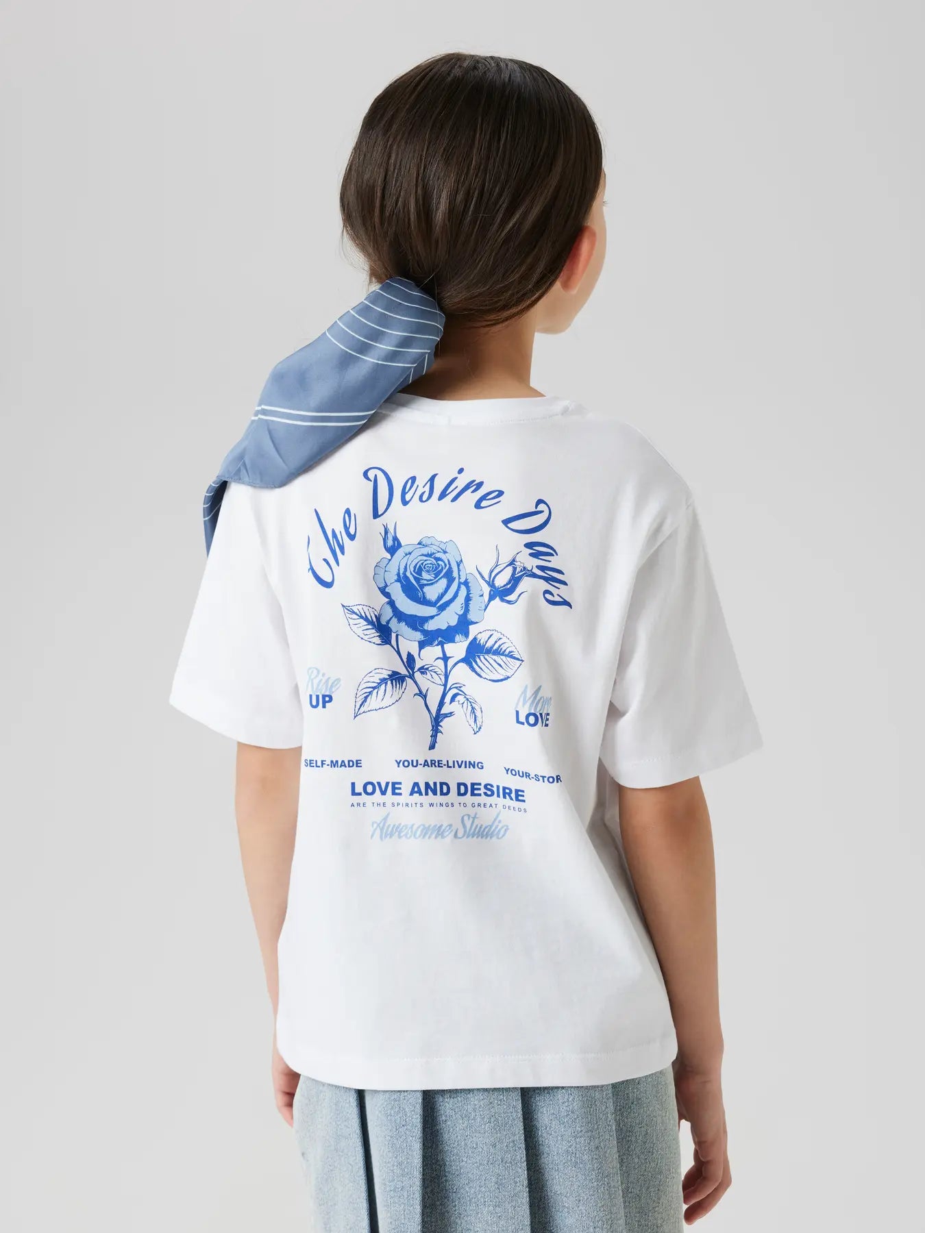 T-shirt backprint blå