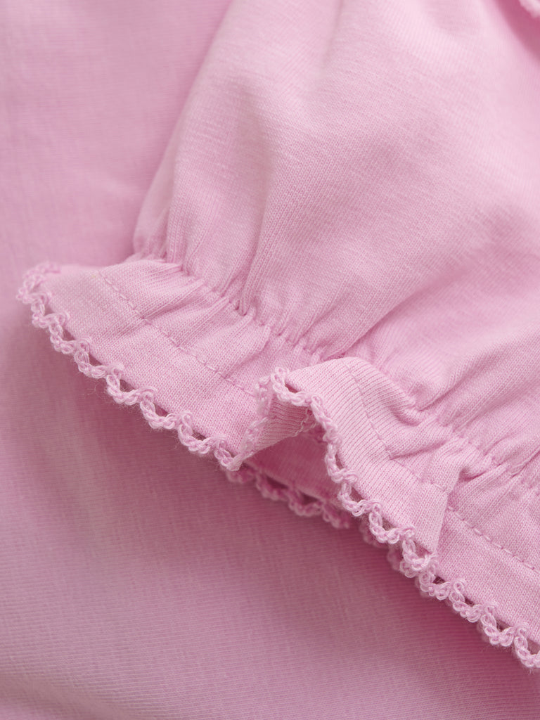 Rosa body med volang