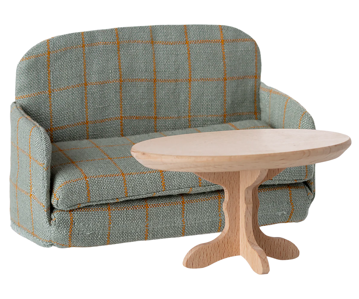 Bäddsoffa, rutig