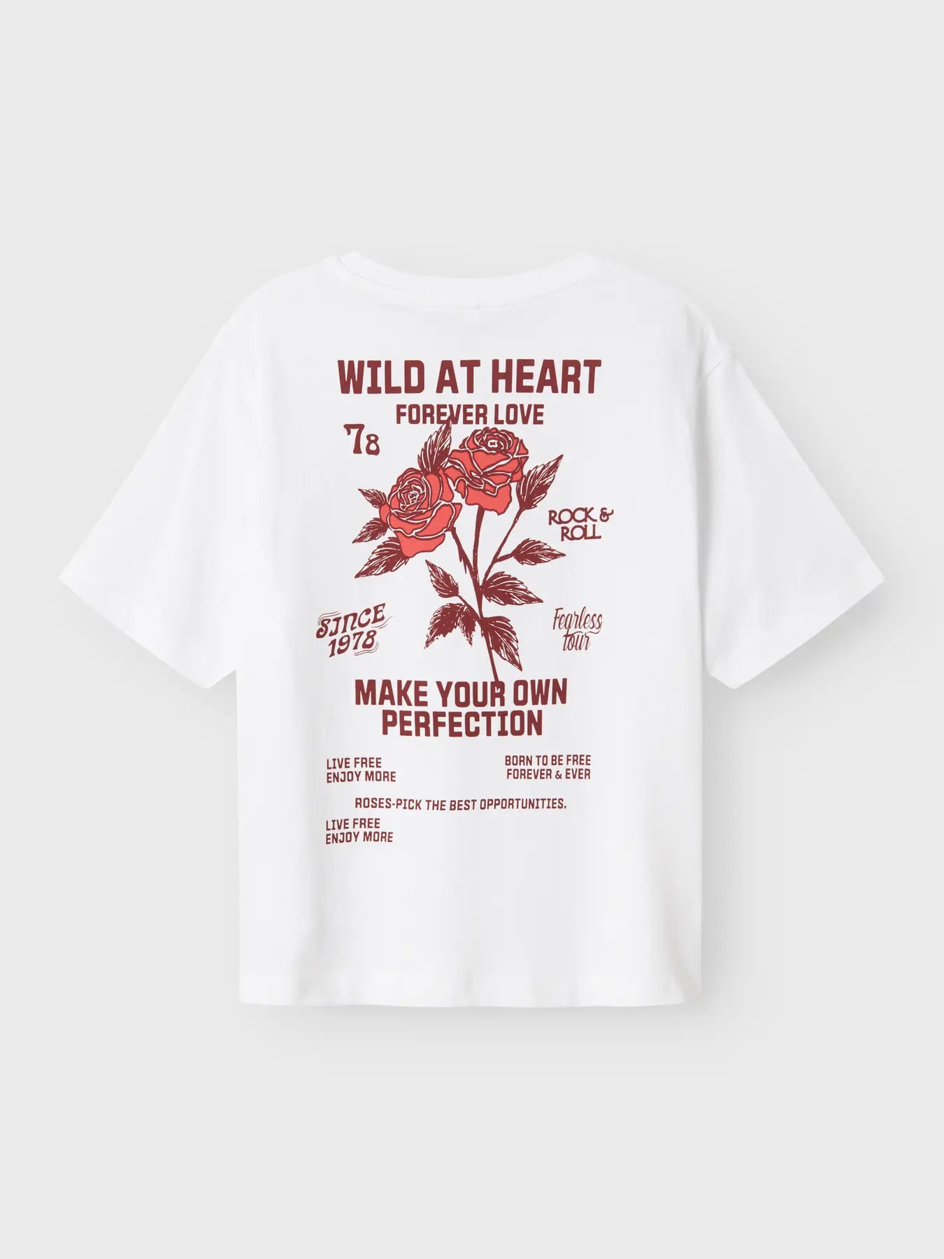 T-shirt med backprint röd