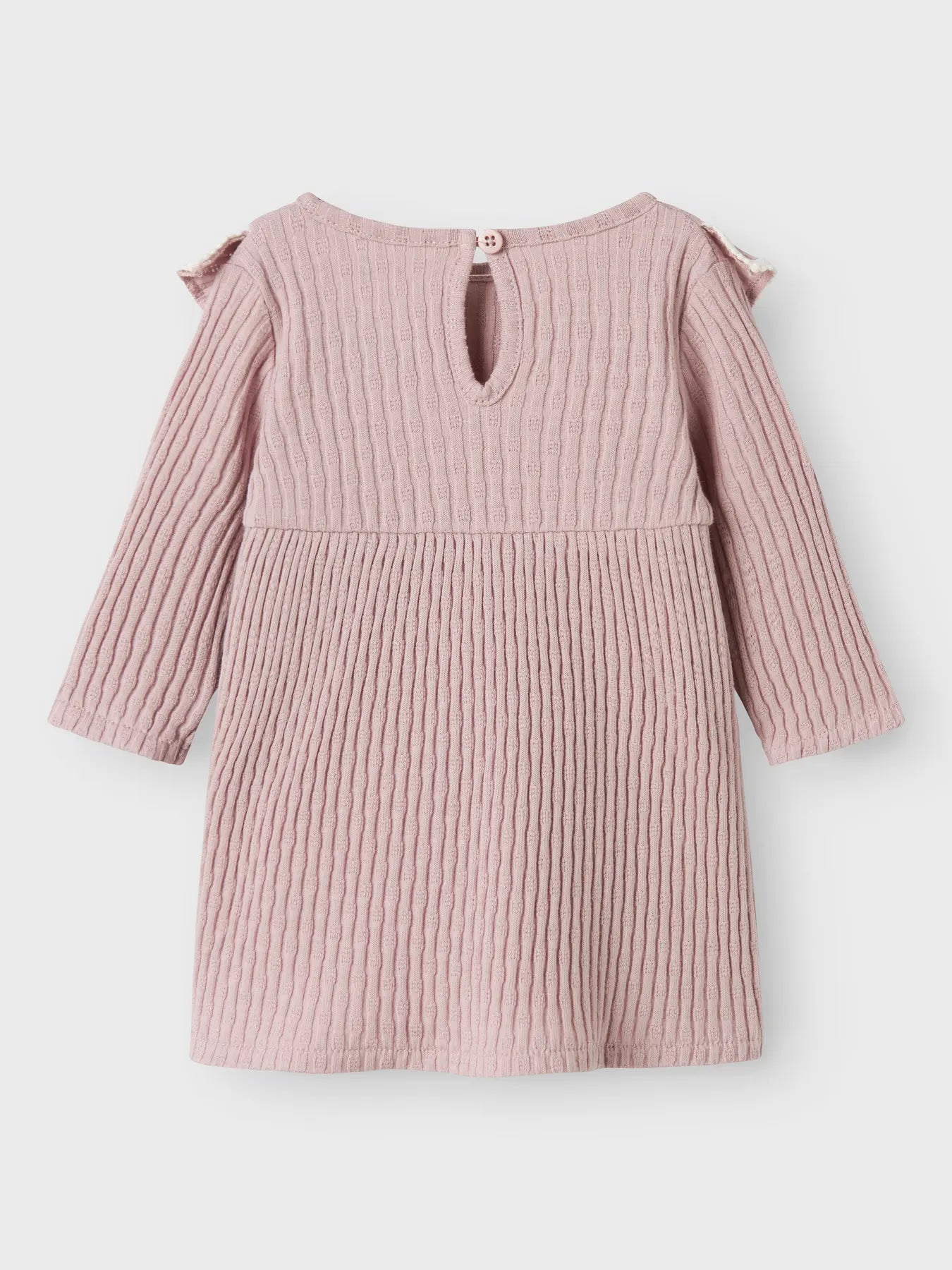 Rosa klänning med volang