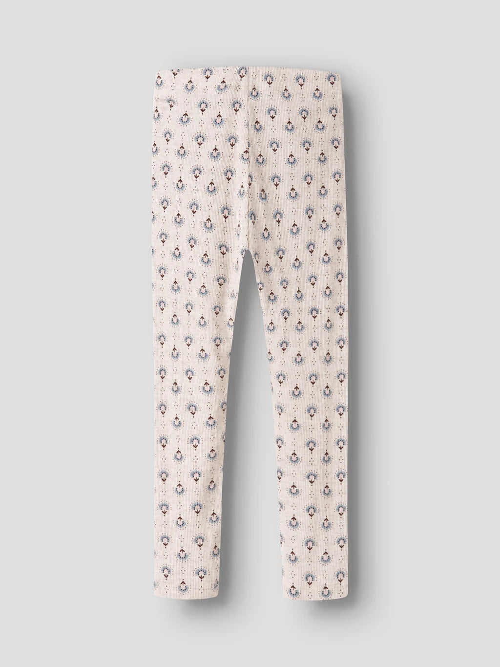 Leggings med blommor, beige