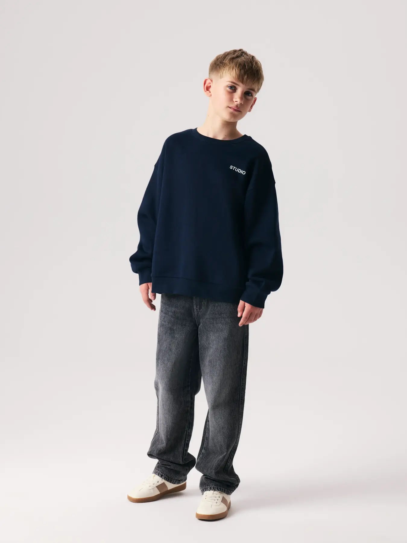 Ryan loose jeans, mörkgrå