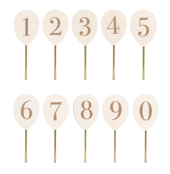 Sifferballonger till ljusstake