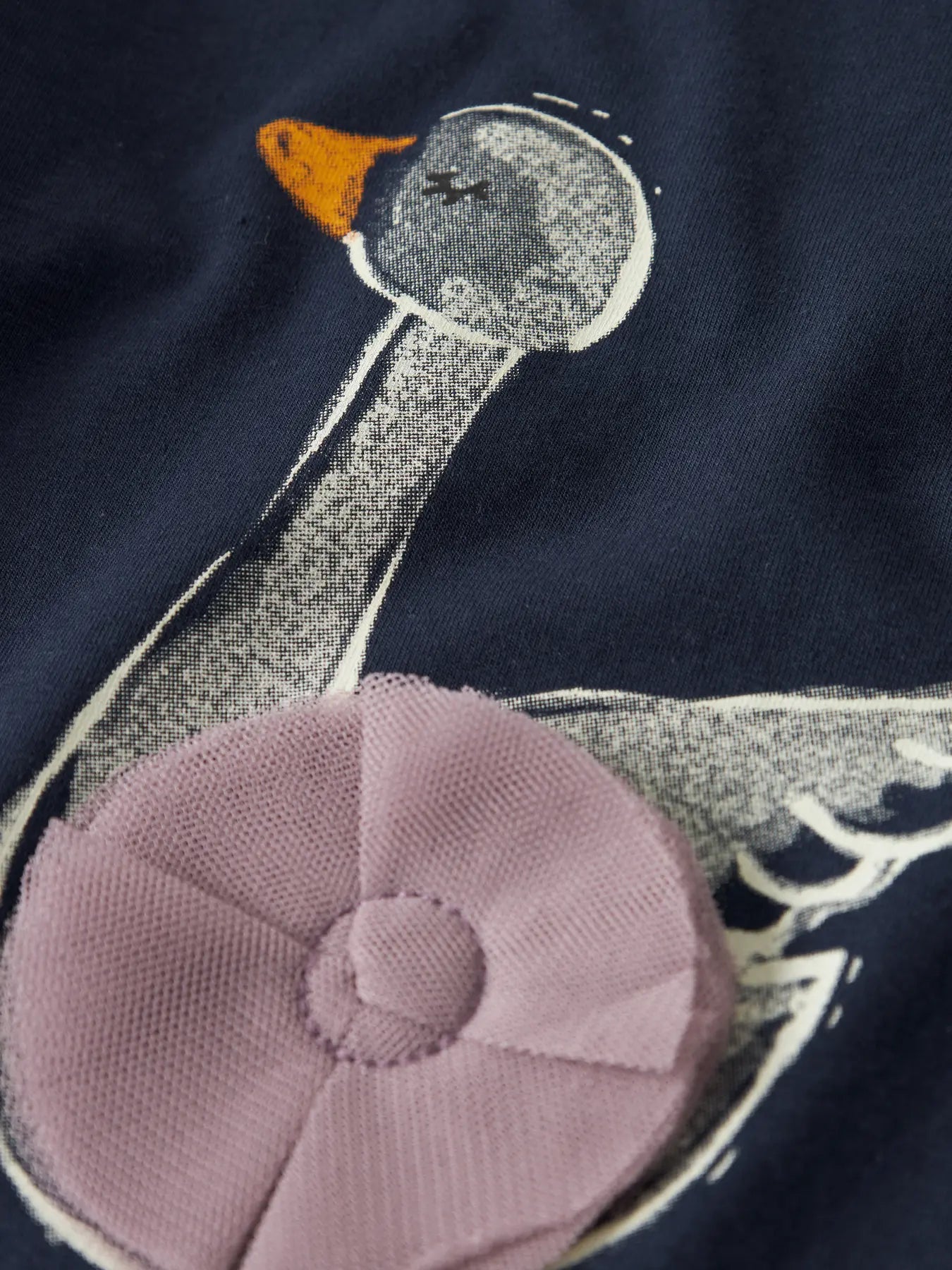 Tröja med svan, mörkblå