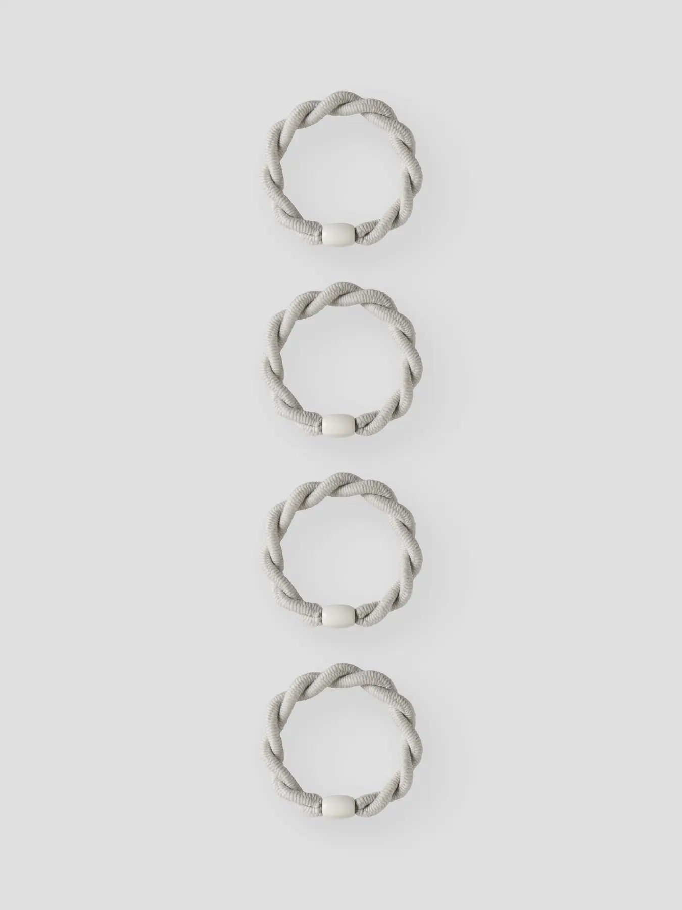 4-pack hårsnoddar, ljusgrå