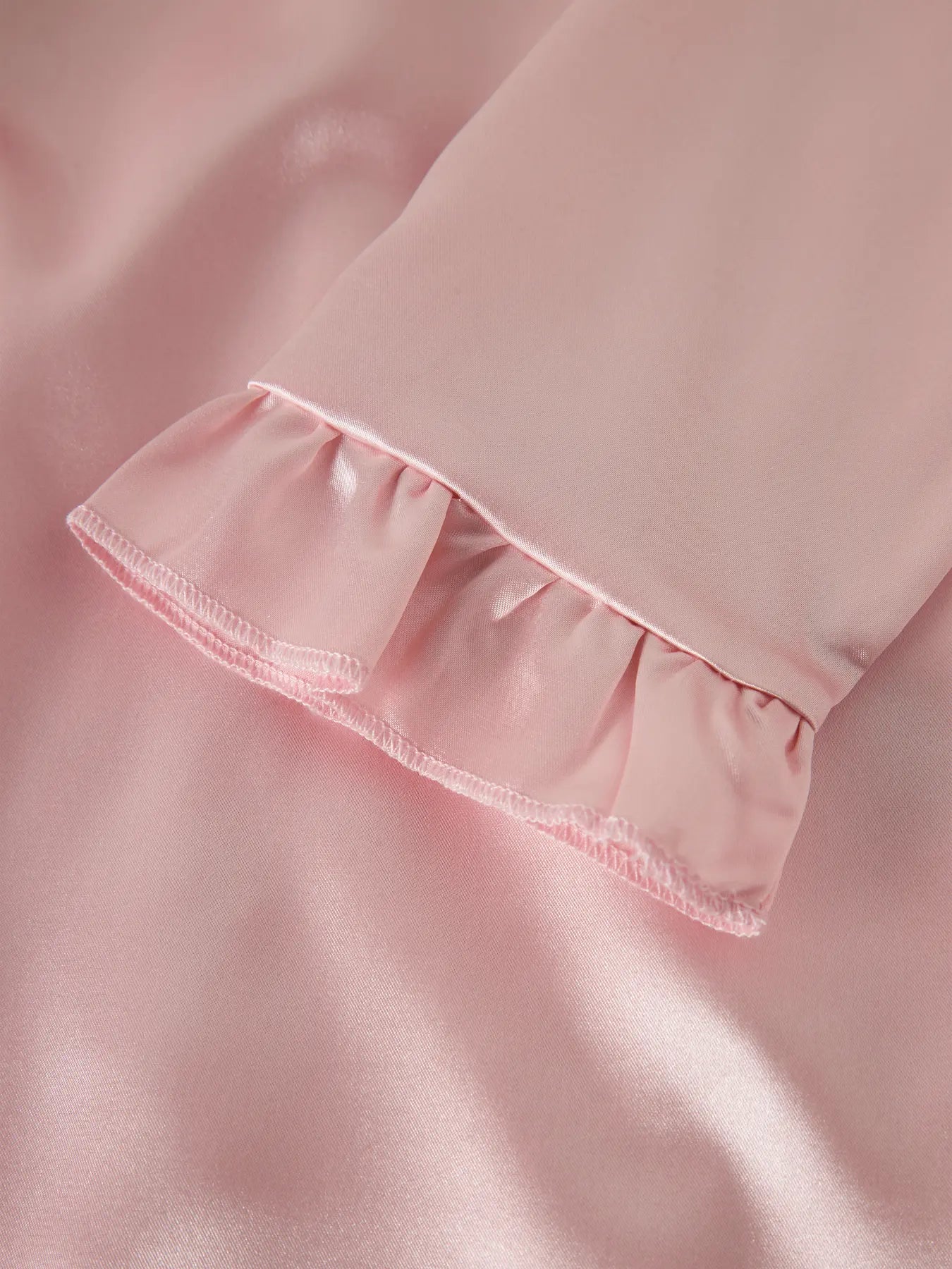 Satinpyjamas, ljusrosa