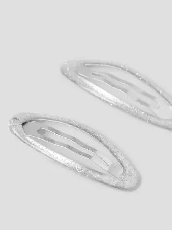 2-pack hårspänne silver