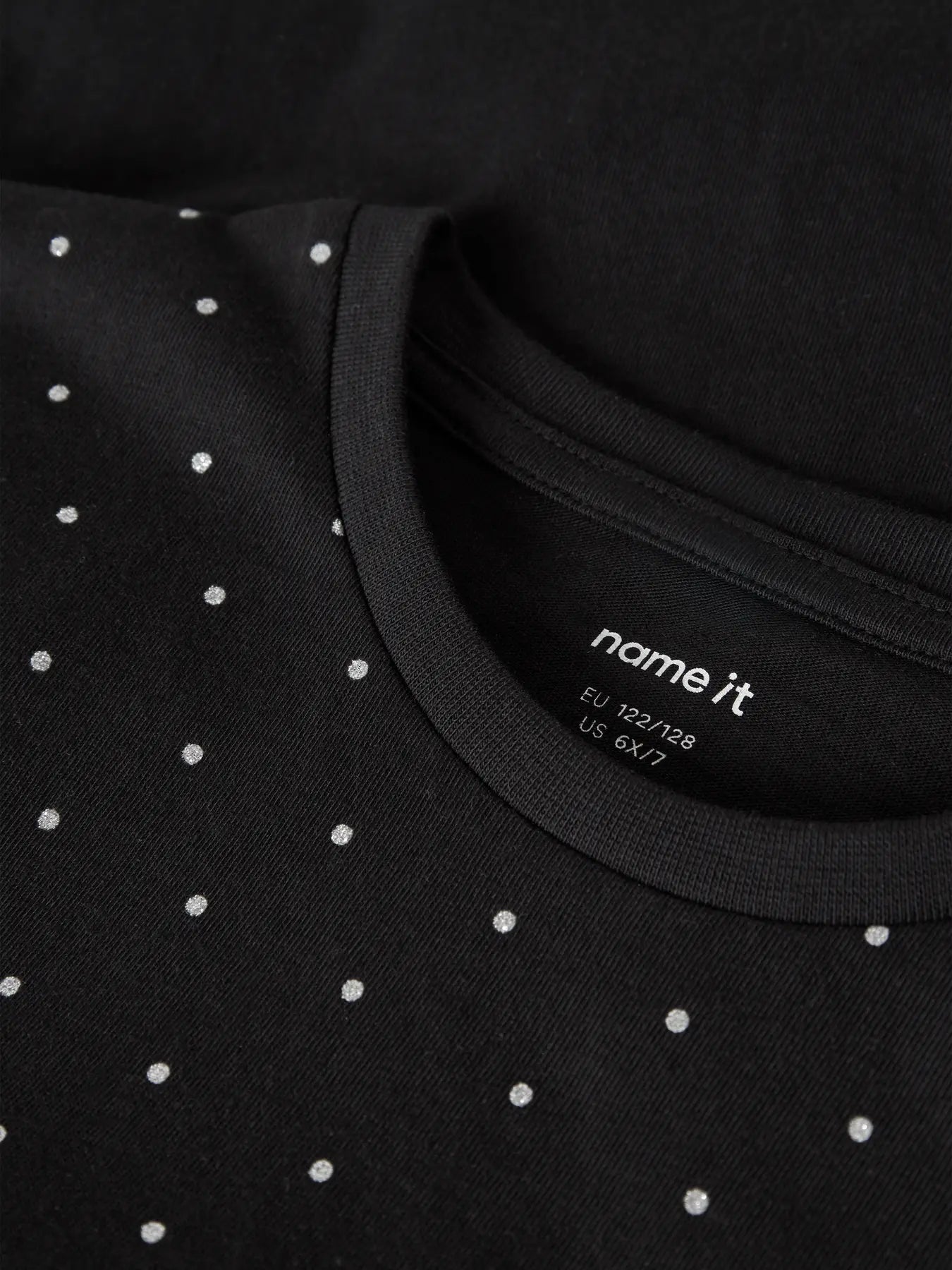 T-shirt med glitter svart