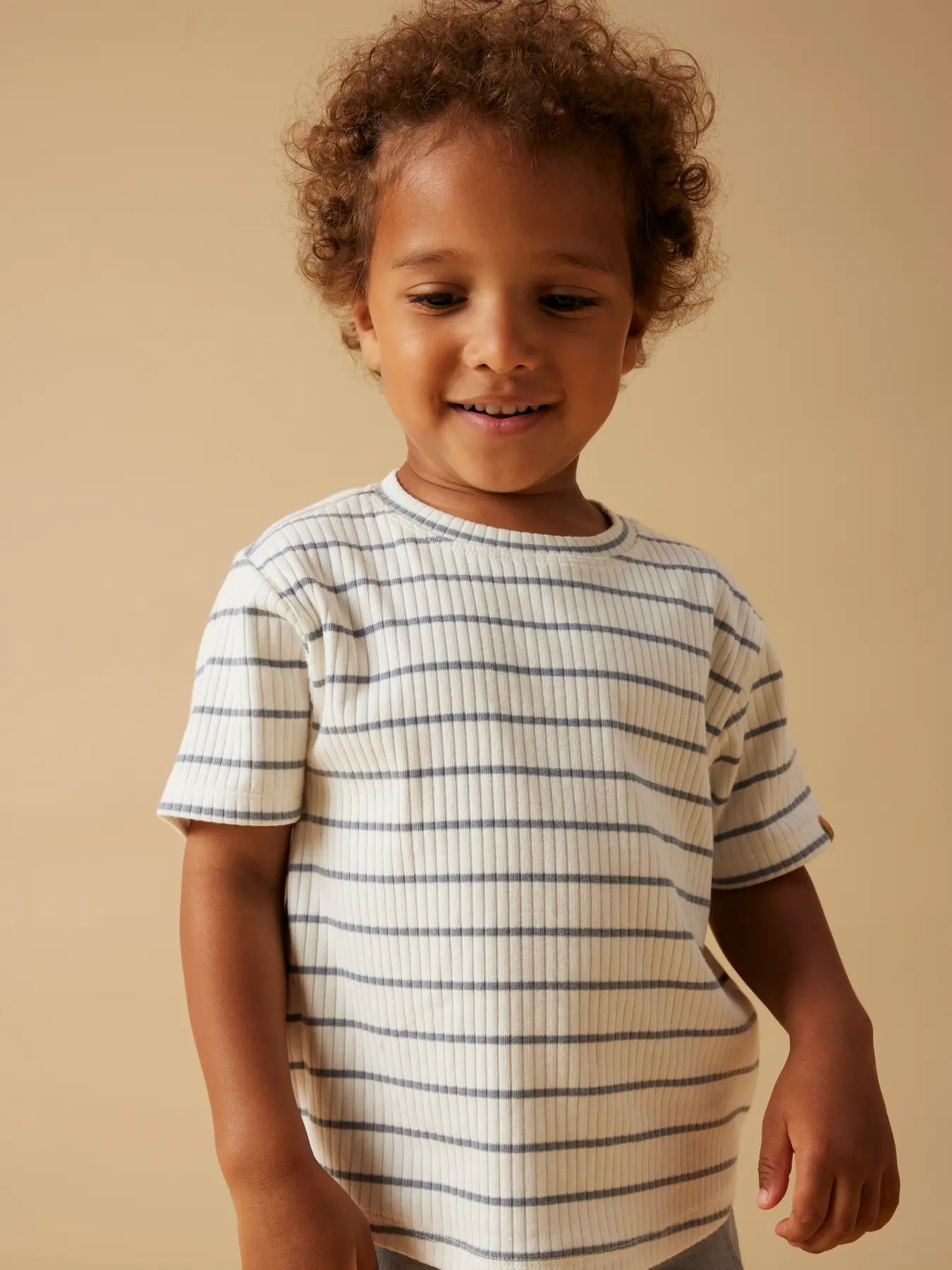 T-shirt Kail, ljusblå ränder