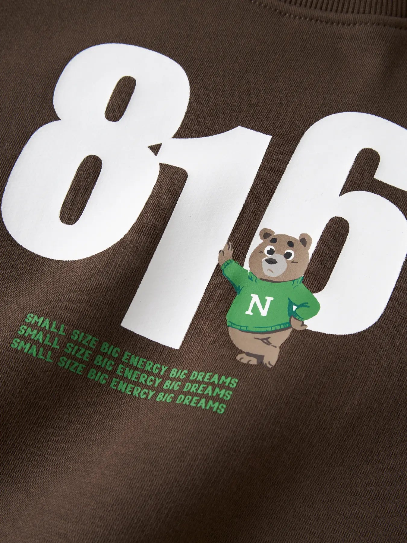 Sweatshirt Nikani, chokladbrun