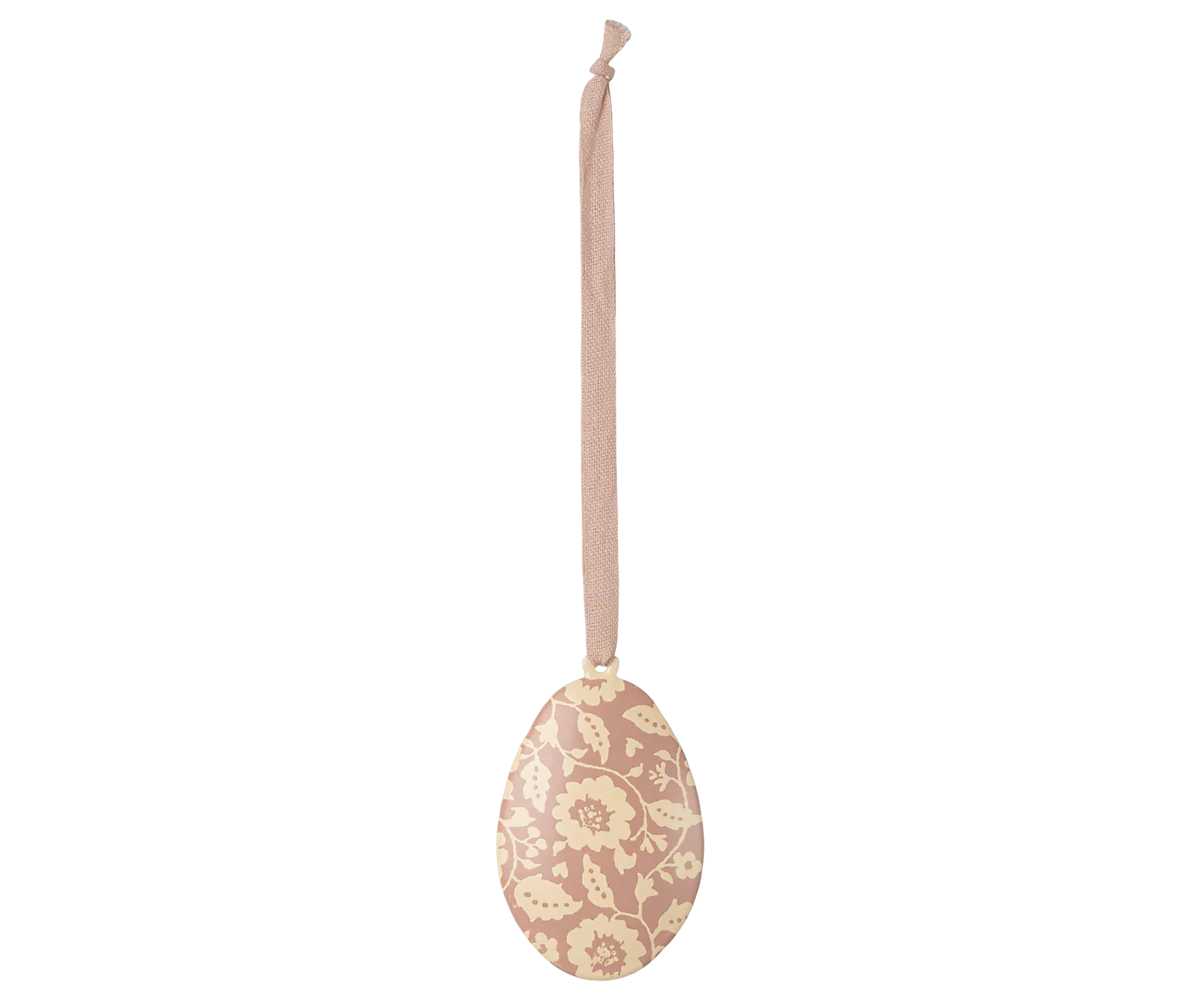 Metallhänge ägg - flowers, dark powder