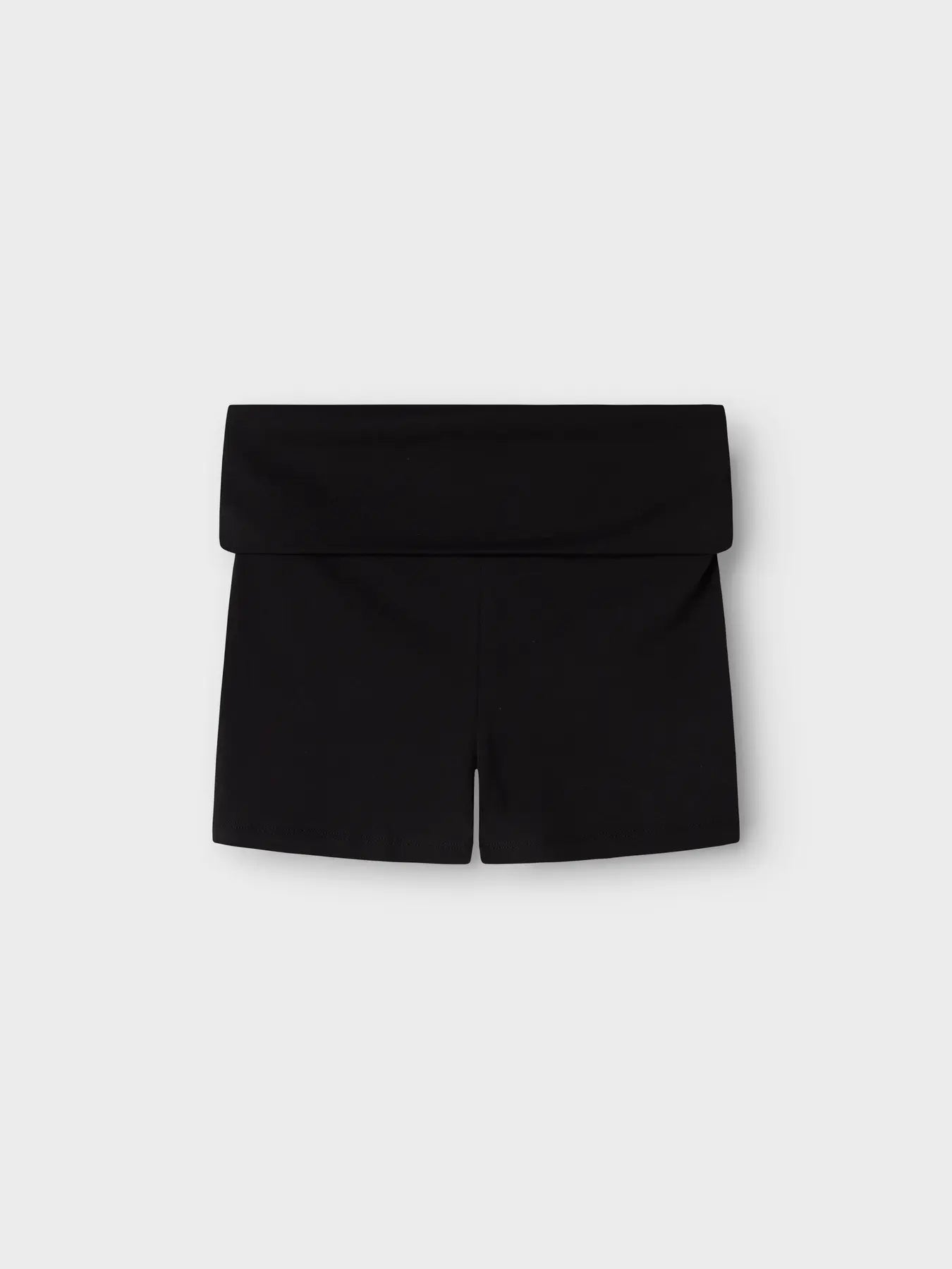 Korta leggings med nedvik, svarta