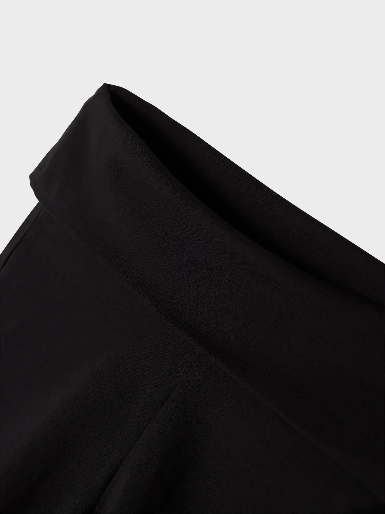 Korta leggings med nedvik, svarta