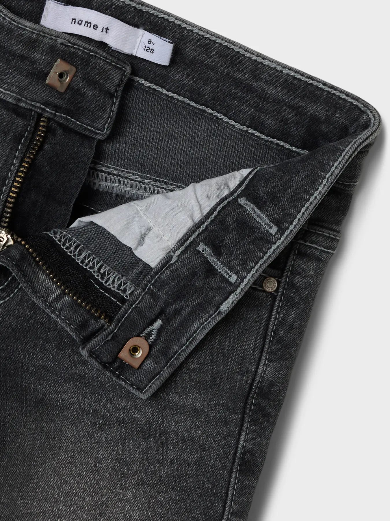 Jeans Polly skinny bootcut med lockfickor (grå)