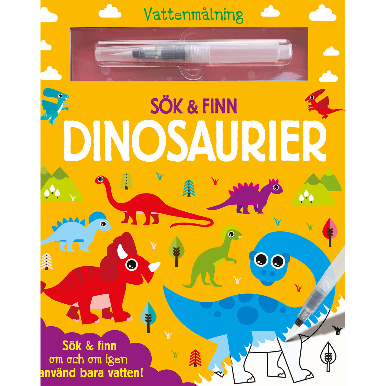 Vattenmålning Dinosaurier