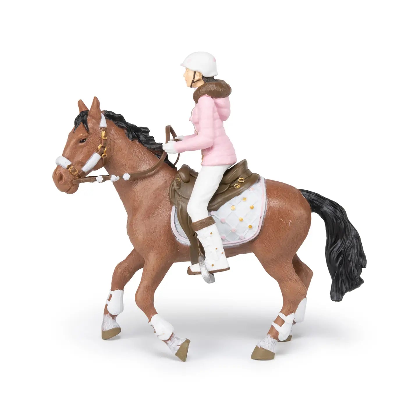 Winter rider's horse