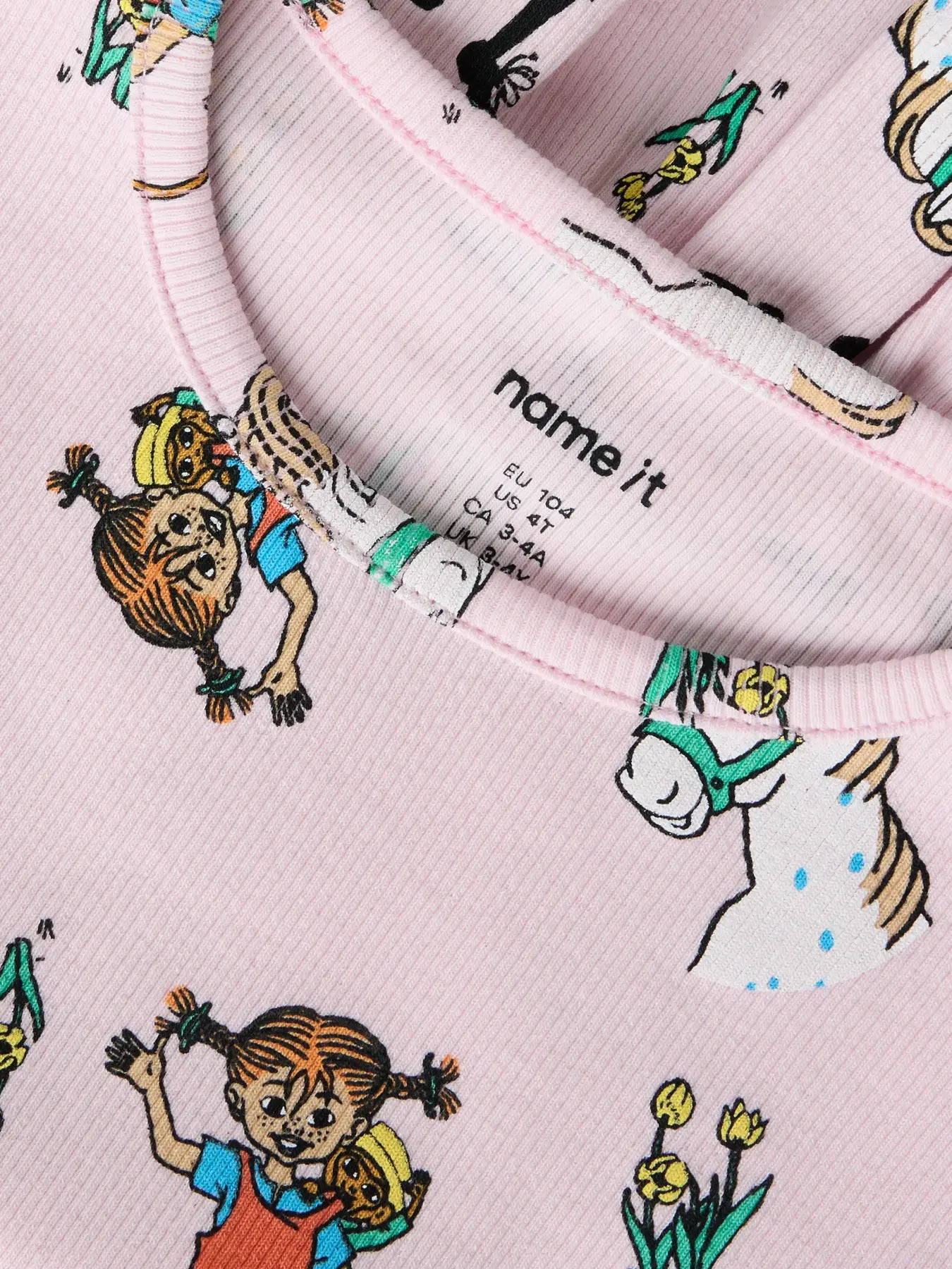 Topp med Pippi Långstrump, rosa