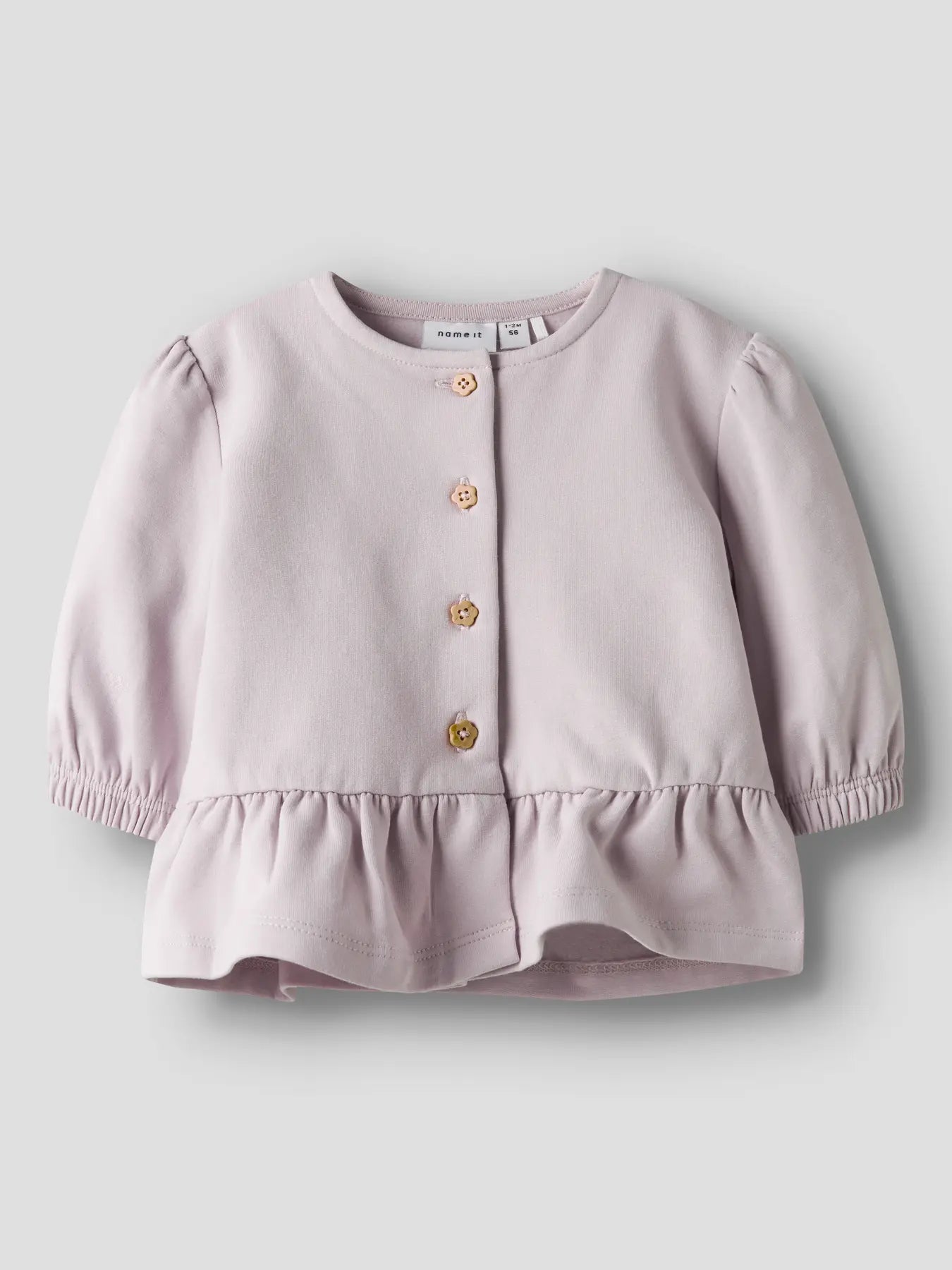 Sweat cardigan, ljuslila