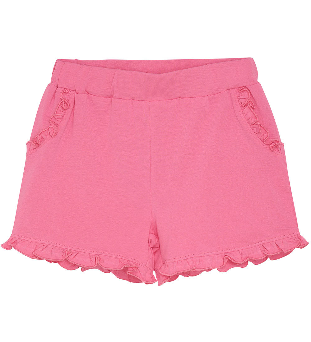 Rosa shorts med volang