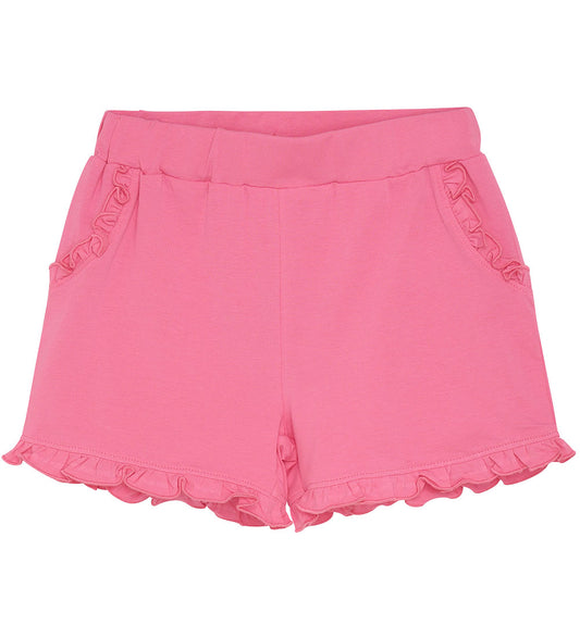 Rosa shorts med volang