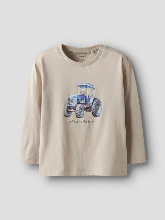 Traktortröja beige
