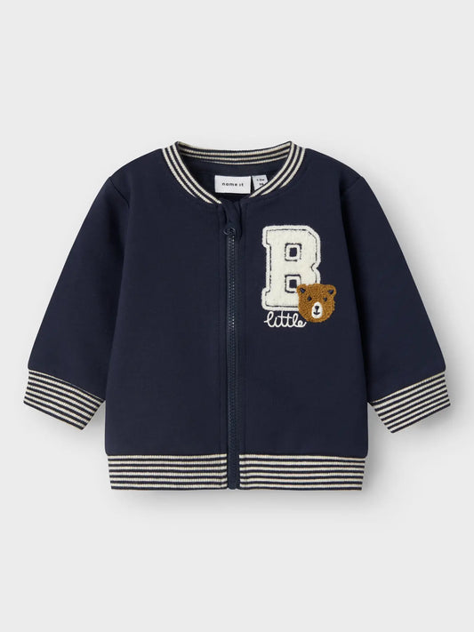 Blå sweatshirt med nallebjörn