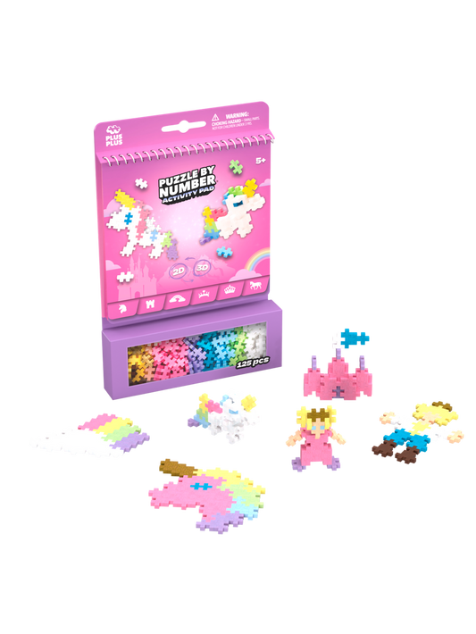 Puzzle by Numbers activity pad, enhörning