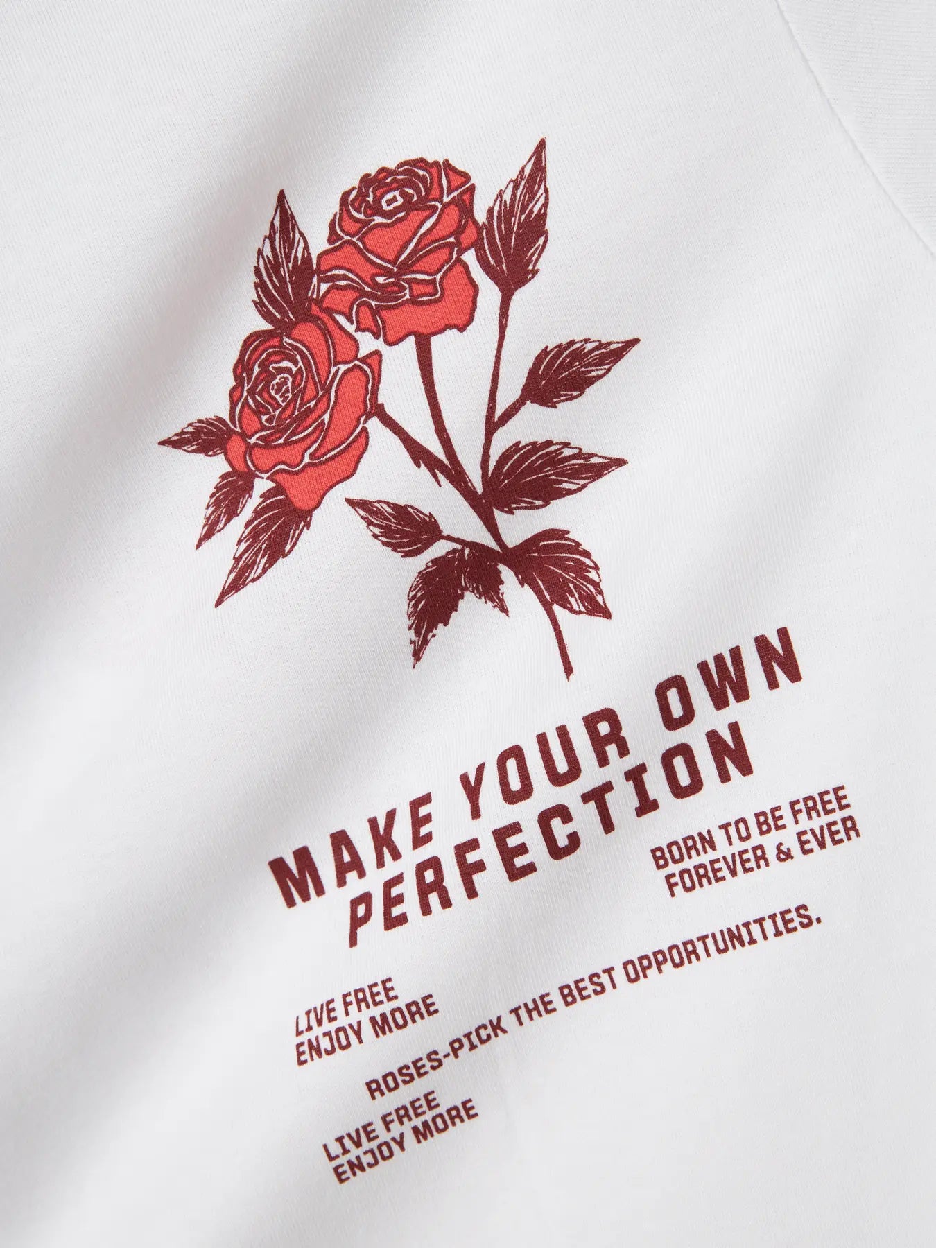 T-shirt med backprint röd