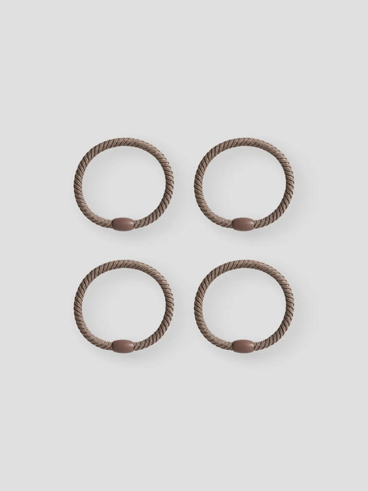4-pack hårsnoddar Jolena, brun
