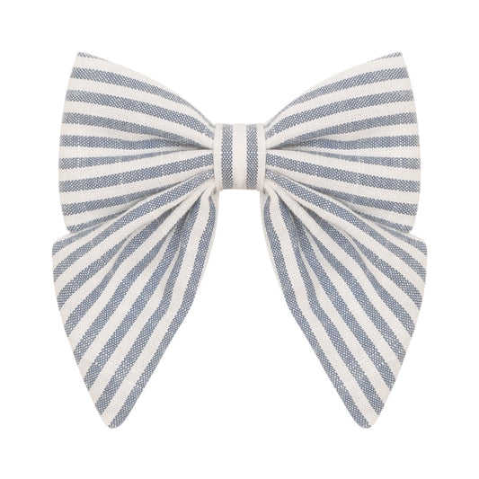 Hårclip bow seaside stripe