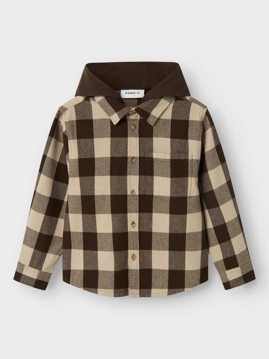 Overshirt med luva