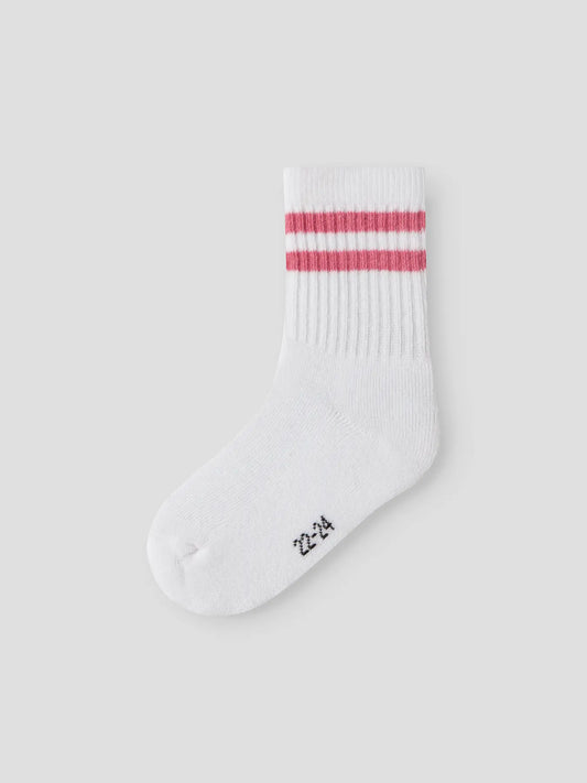 Tennissocka vit/rosa
