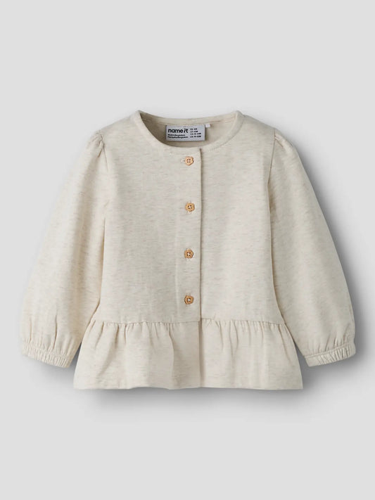 Sweat cardigan, beige