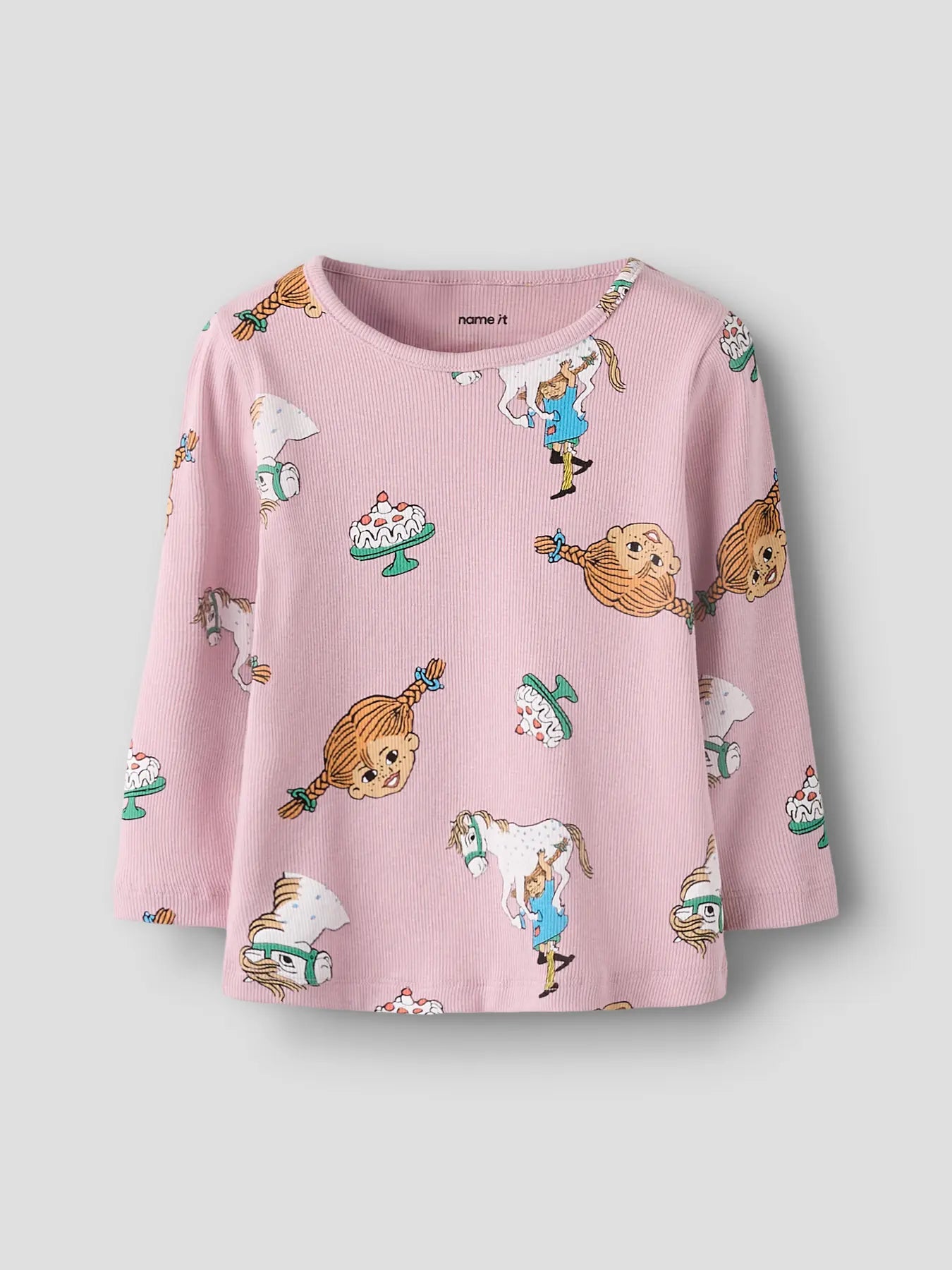 Tröja med Pippi Långstrump, ljuslila