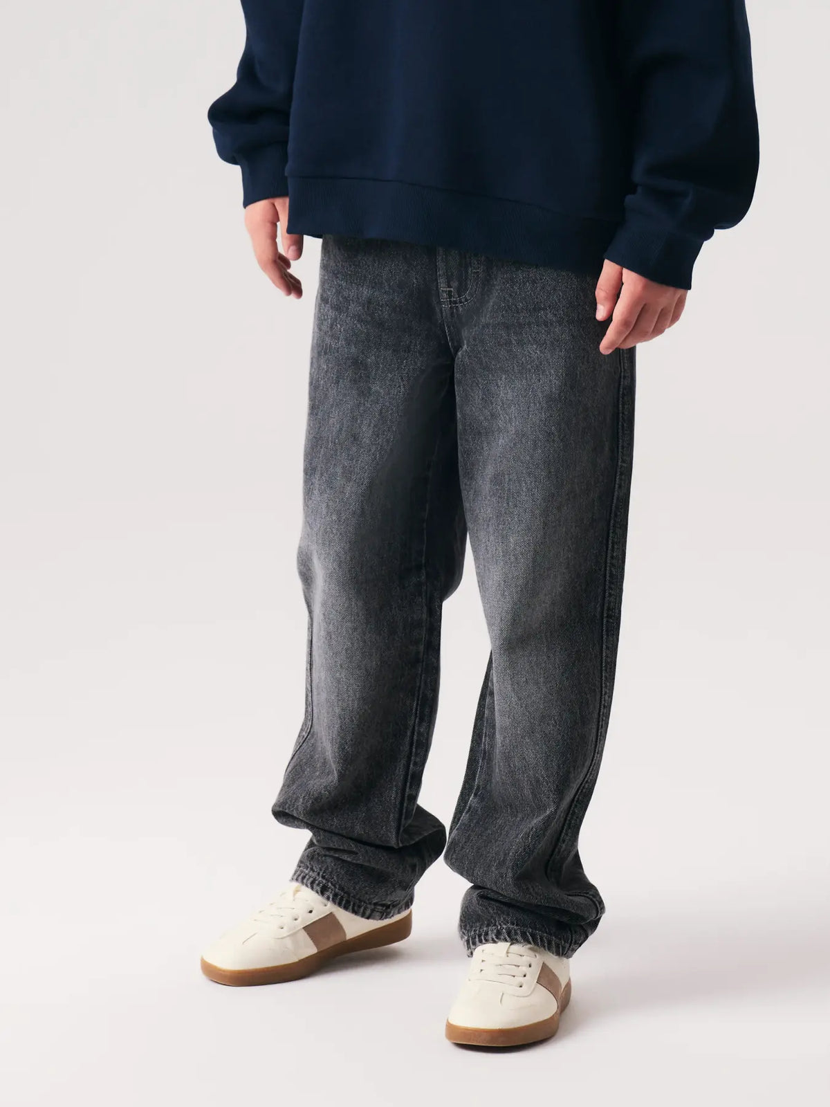 Ryan loose jeans, mörkgrå