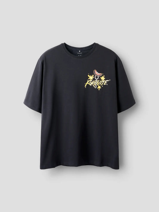 T-shirt svart med Fortnite