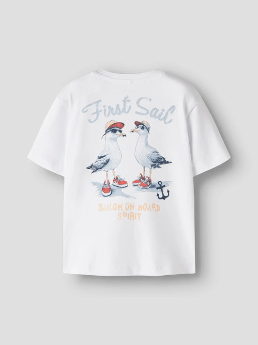 T-shirt Lokan, vit