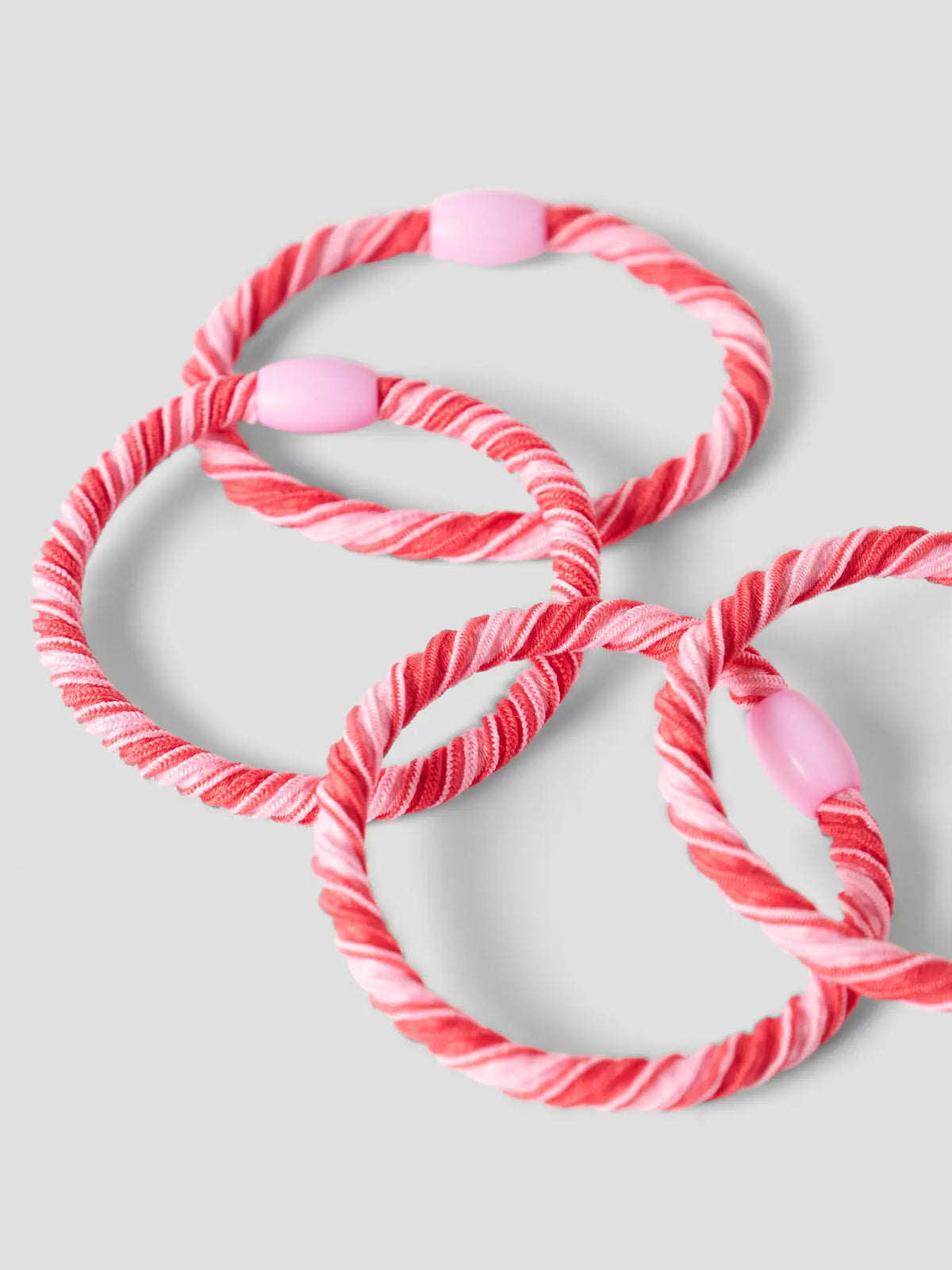 4-pack hårsnoddar Jolena, rosa/röd