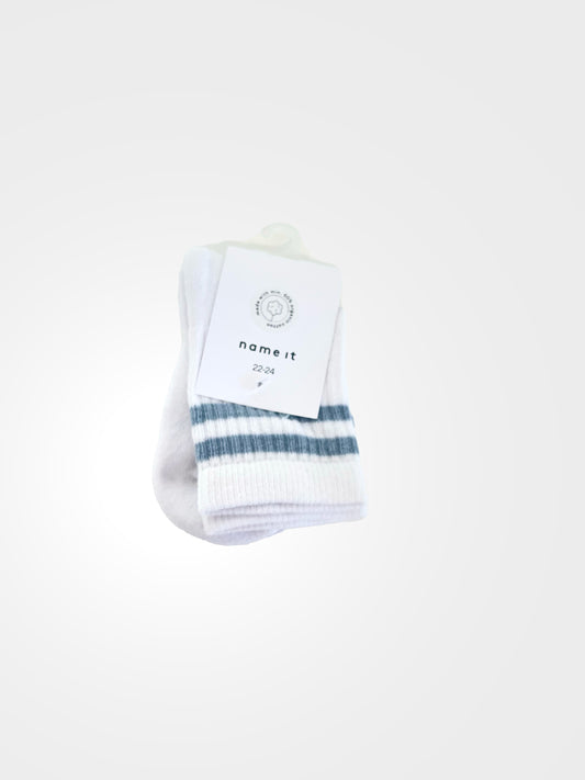 Tennissocka vit/ljusblå