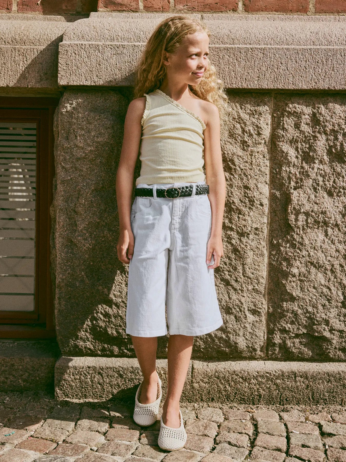 Jabina oneshoulder top, pear sorbet